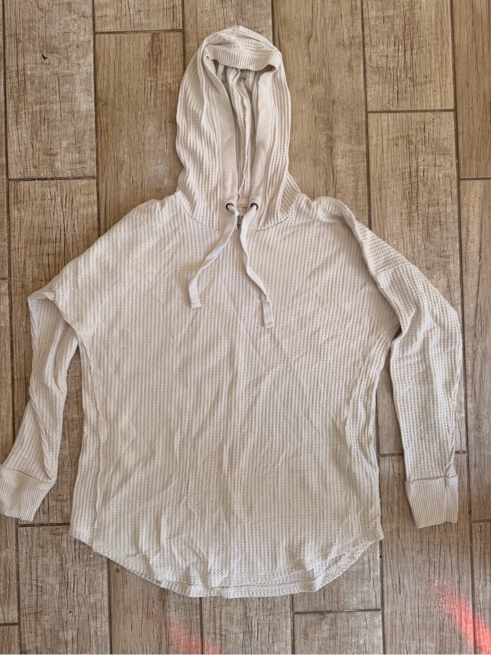 The Sister Studio waffle knit hooded pullover